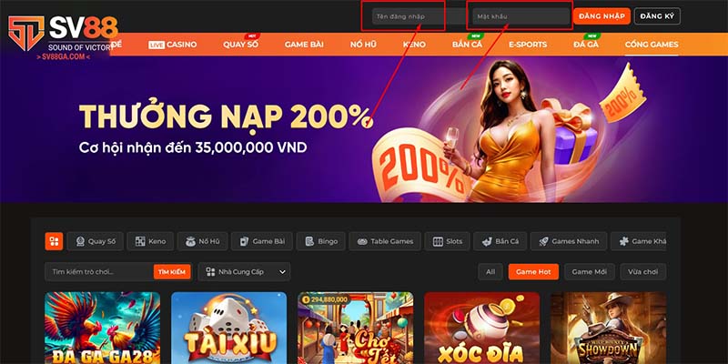 4 bước đăng nhập SV88 bằng máy tính chi tiết, hiệu quả