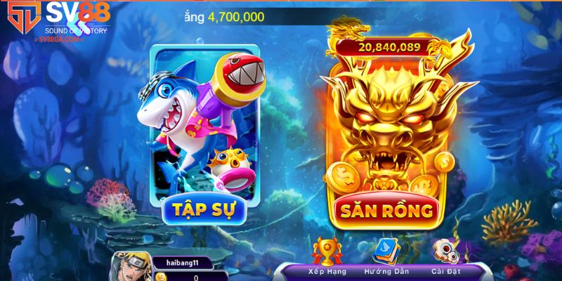 Các tựa game săn cá nổi bật tại SV88