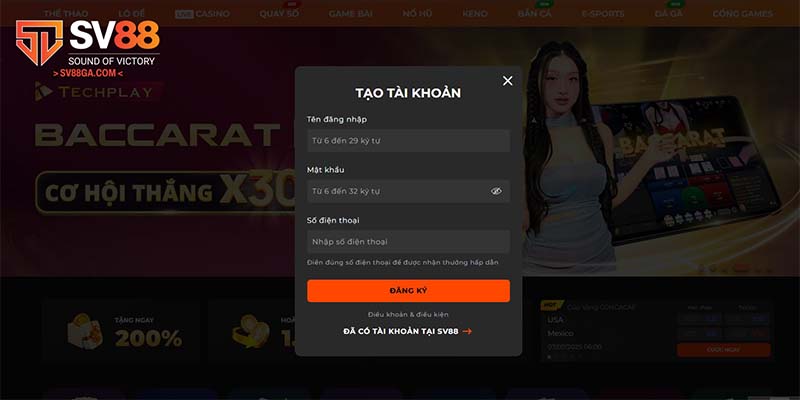 Hướng dẫn 4 bước đăng ký SV88 an toàn, dễ thực hiện